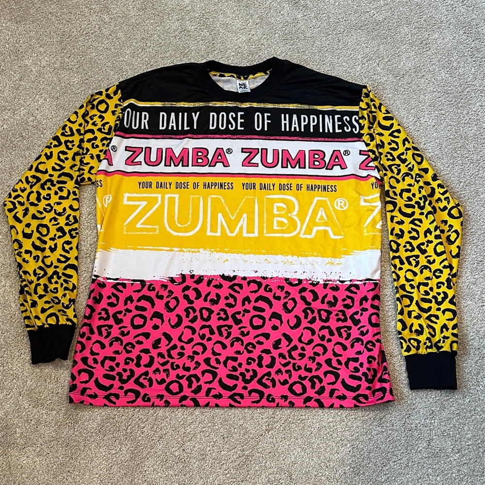 Zumba Fitness Black and Yellow Graphic Tee